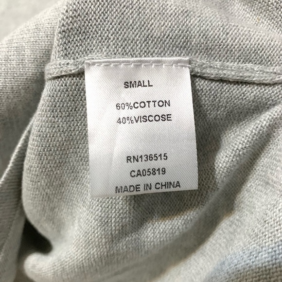 Stitches & Stripes Fringe Gray Knit Sweater open back distressed bohemian small - Picture 4 of 7